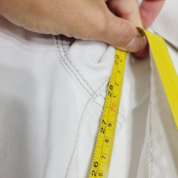 Gap Jeans Women's White Cotton Blend Low Rise Cropped Slim Fit Jeans Size 6 - Picture 12 of 14